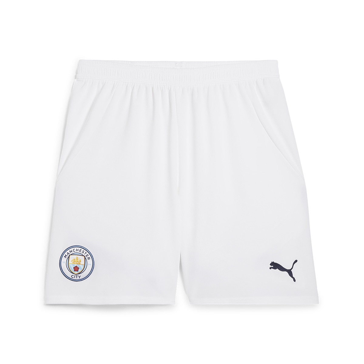 Calções de Homem 1.º Equipamento Manchester City FC 2024-2025 Réplica Branco-5