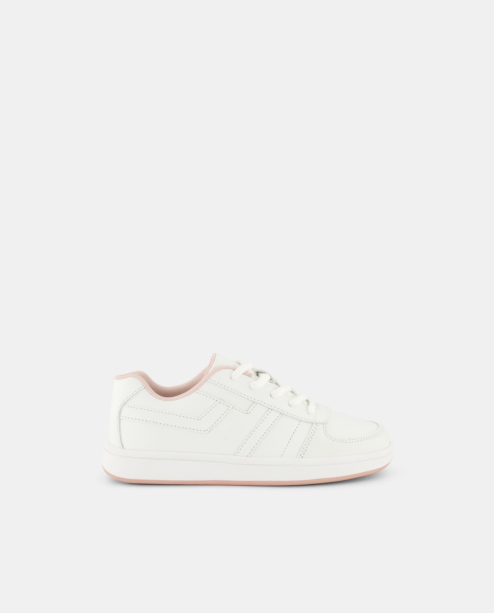 Deportivo de Infantil con cordones puntera Rosa-1
