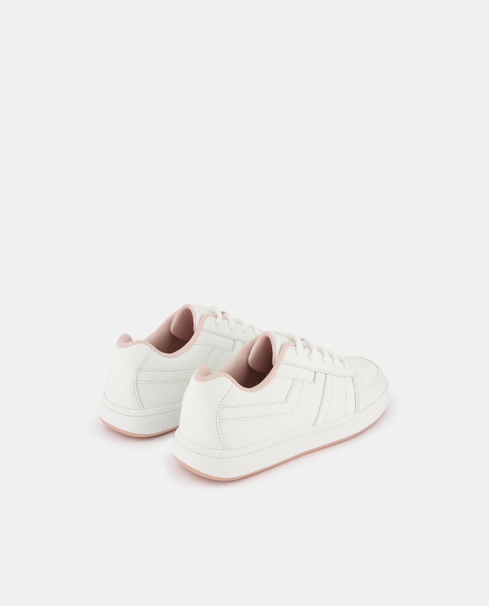 Deportivo de Infantil con cordones puntera Rosa-3