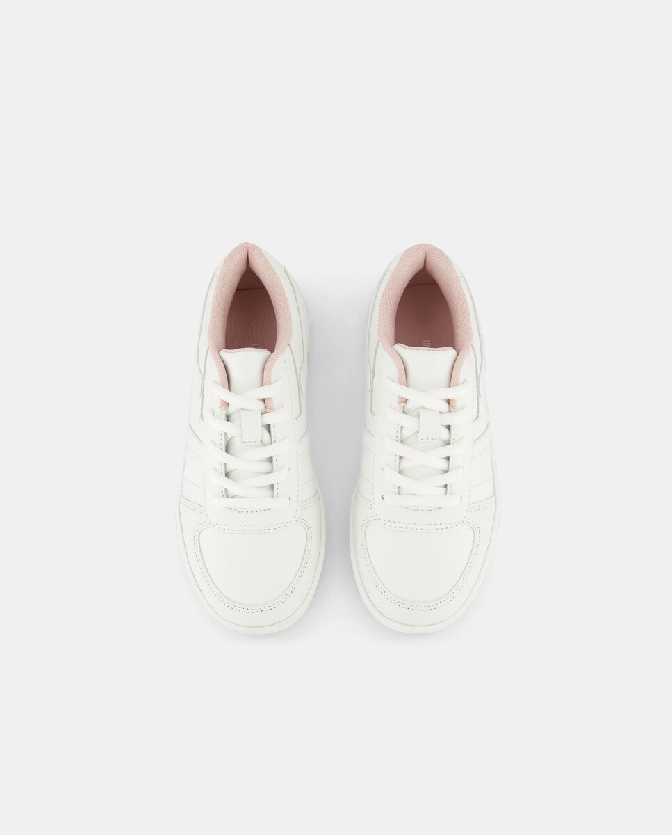 Deportivo de Infantil con cordones puntera Rosa-4