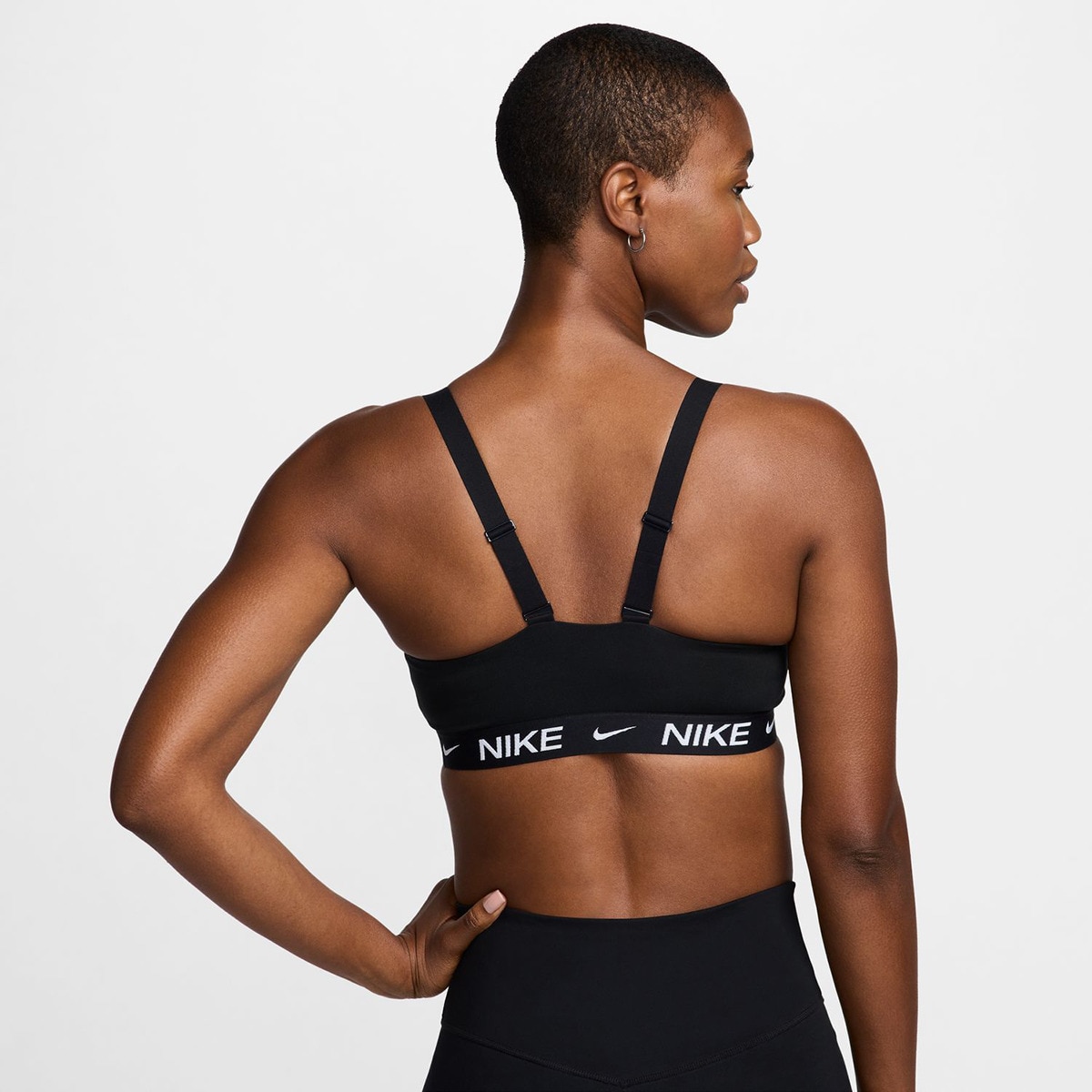 Top de Mulher Indy Medium Support Preto / Branco-2
