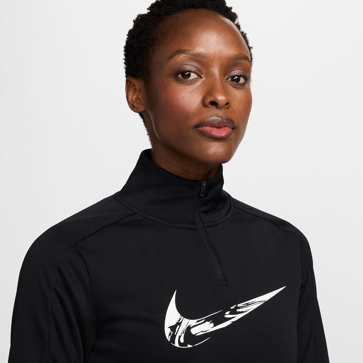 T-shirt de mulher Swoosh Nike Preto-3