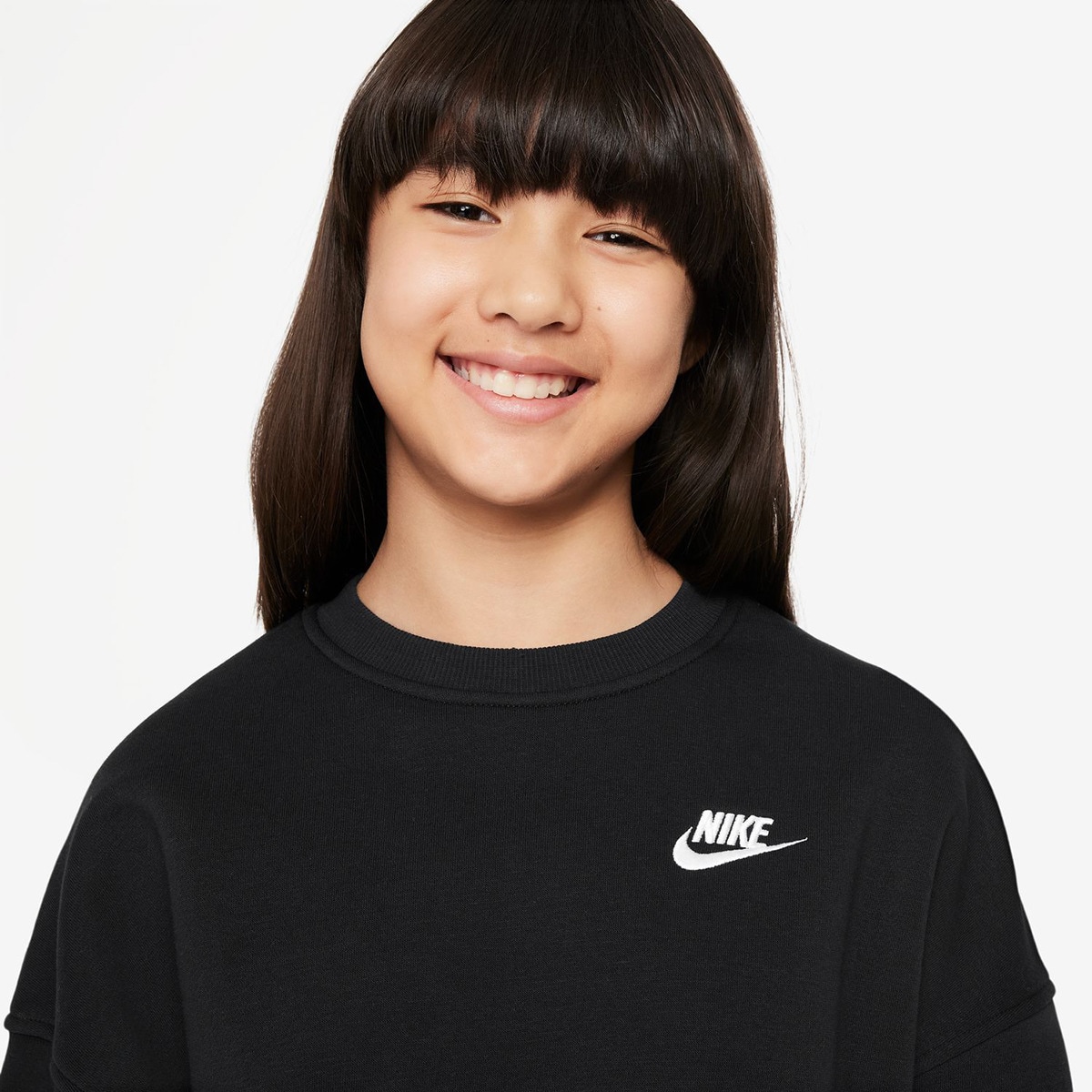 Sweatshirt de menina Sportswear Club Fleece Nike Preto-3