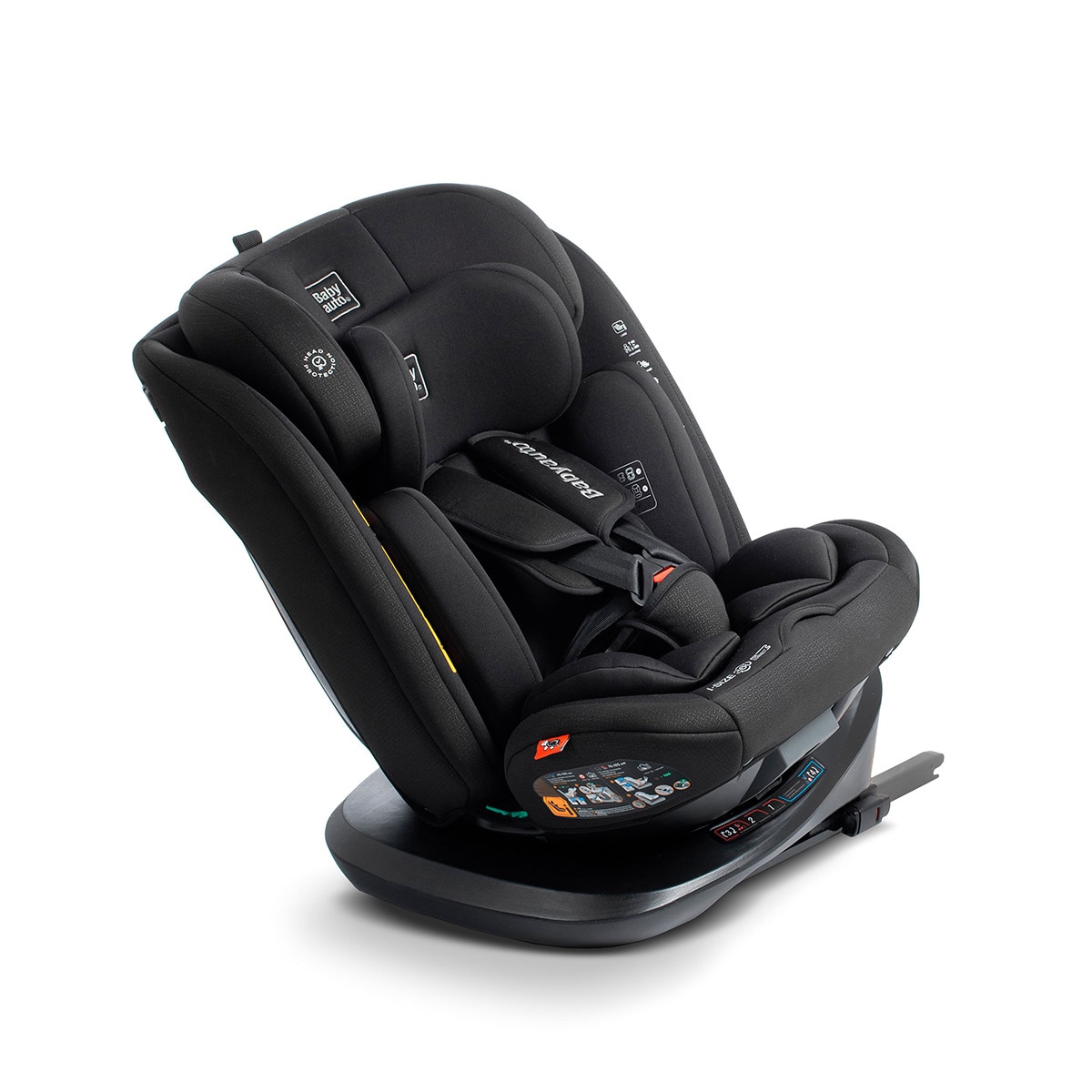 Silla de coche Sri I-Size Cario Ifix Giratoria 360º (40-150cm) Negro-3