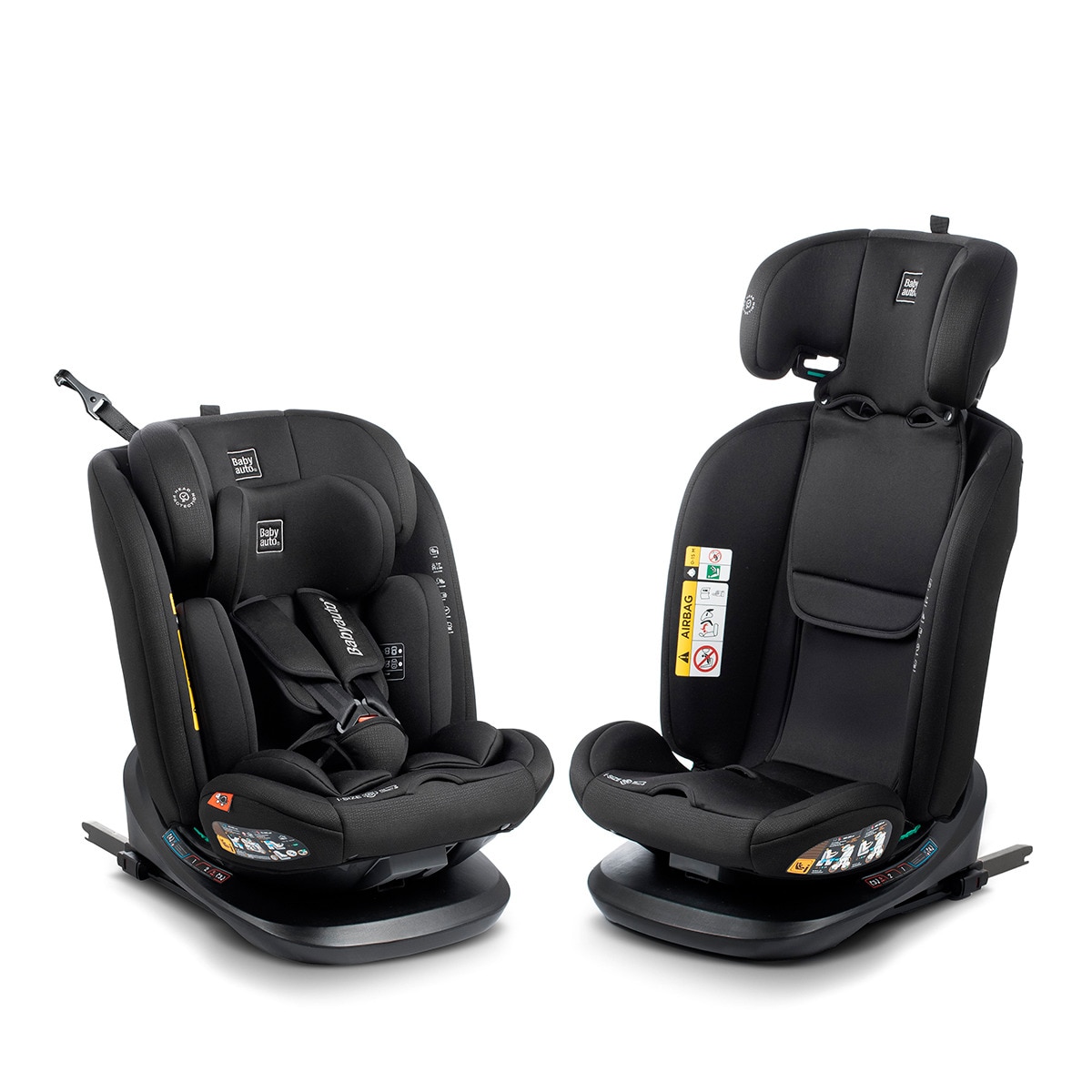 Silla de coche Sri I-Size Cario Ifix Giratoria 360º (40-150cm) Negro-15