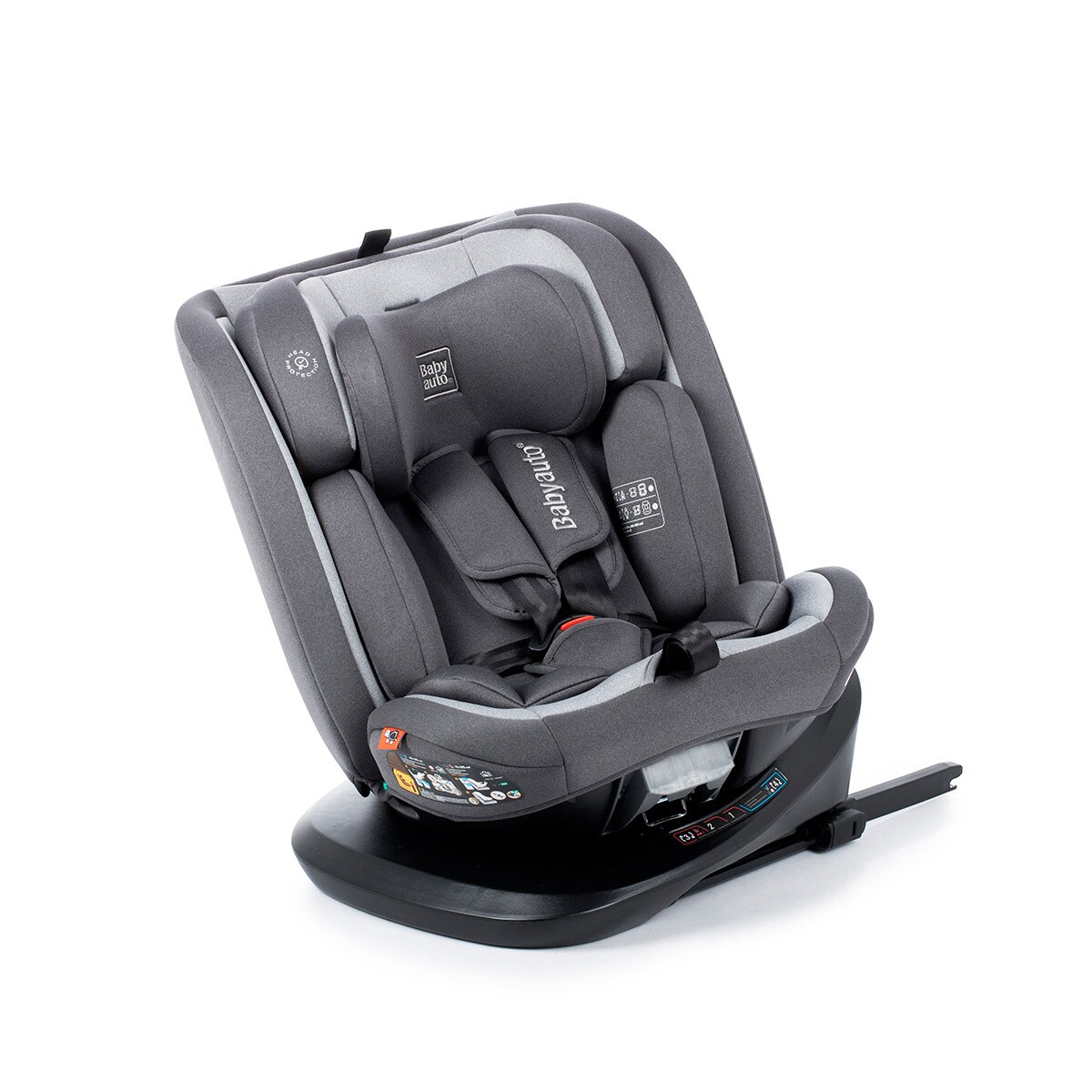 Silla de coche Sri I-Size Cario Ifix Giratoria 360º (40-150cm) Antracita-4