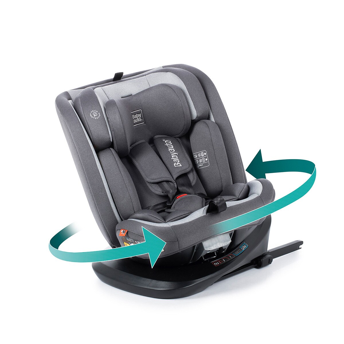 Silla de coche Sri I-Size Cario Ifix Giratoria 360º (40-150cm) Antracita-16