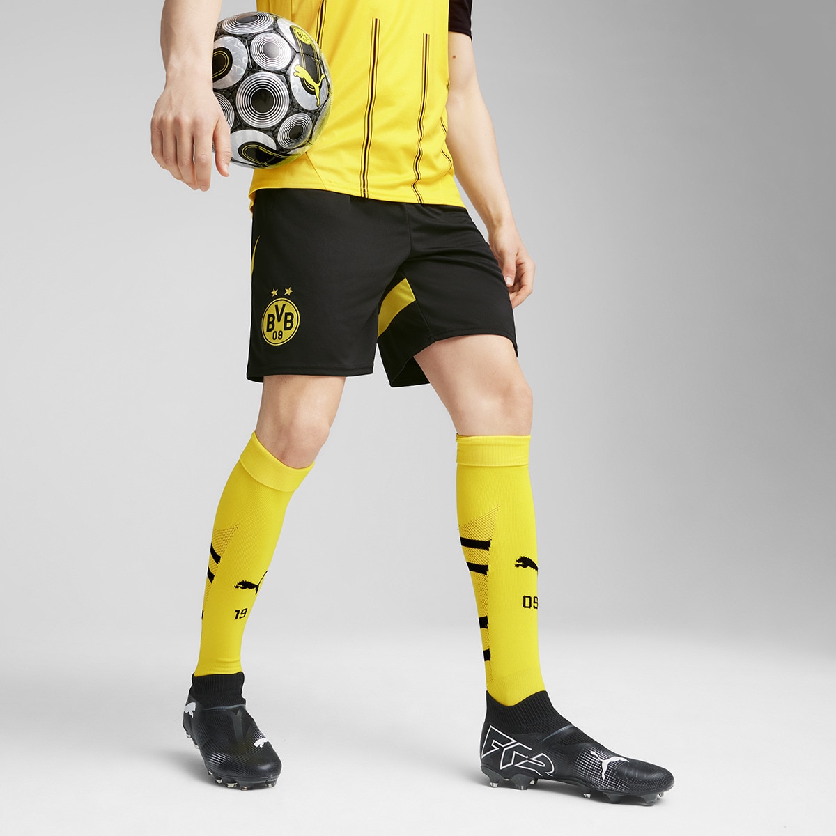 Calções de Homem 1.º Equipamento Borussia Dortmund BVB 2024-2025 Réplica Preto-1