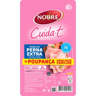 Fiambre Perna Fatias Extra Finíssimas embalagem 220 g - Nobre