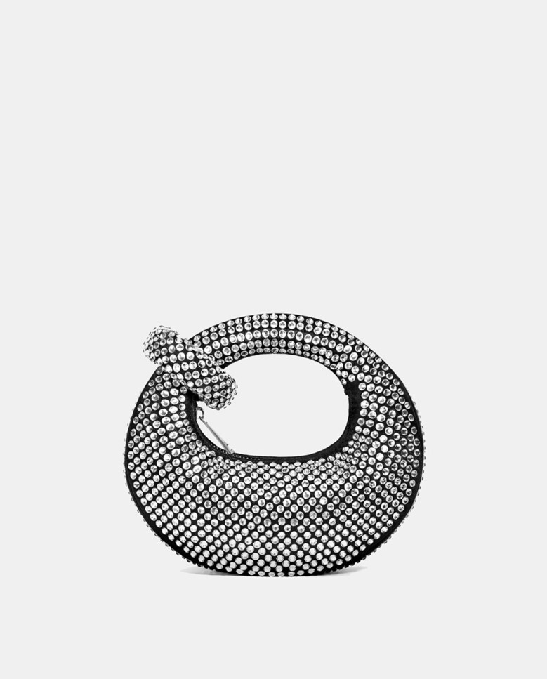 Mala de Mão Mini Abacus com Strass - Preto Preto-5