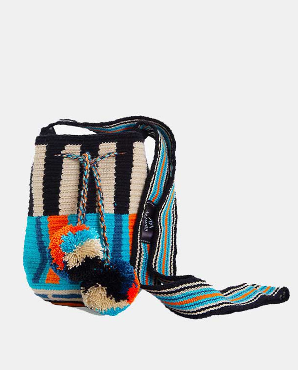 Mala Wayuu Média Medellin Turquesa-4