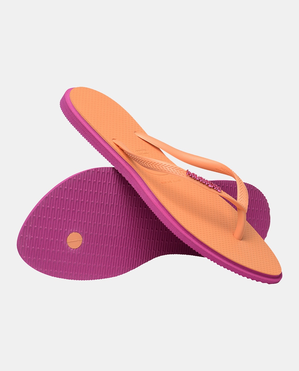 Chinelos de Praia Slim Laranja-2