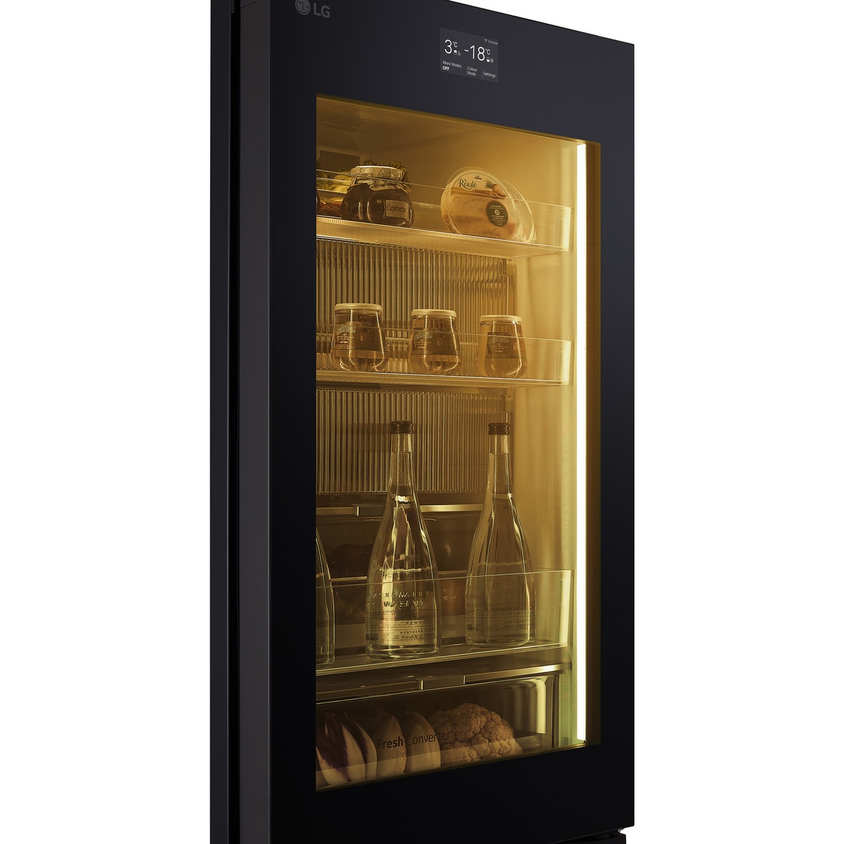 Frigorífico Combinado LG GBG7190CEV No Frost, Instaview e DoorCooling e de 186 cm - Black Steel Aço preto-17