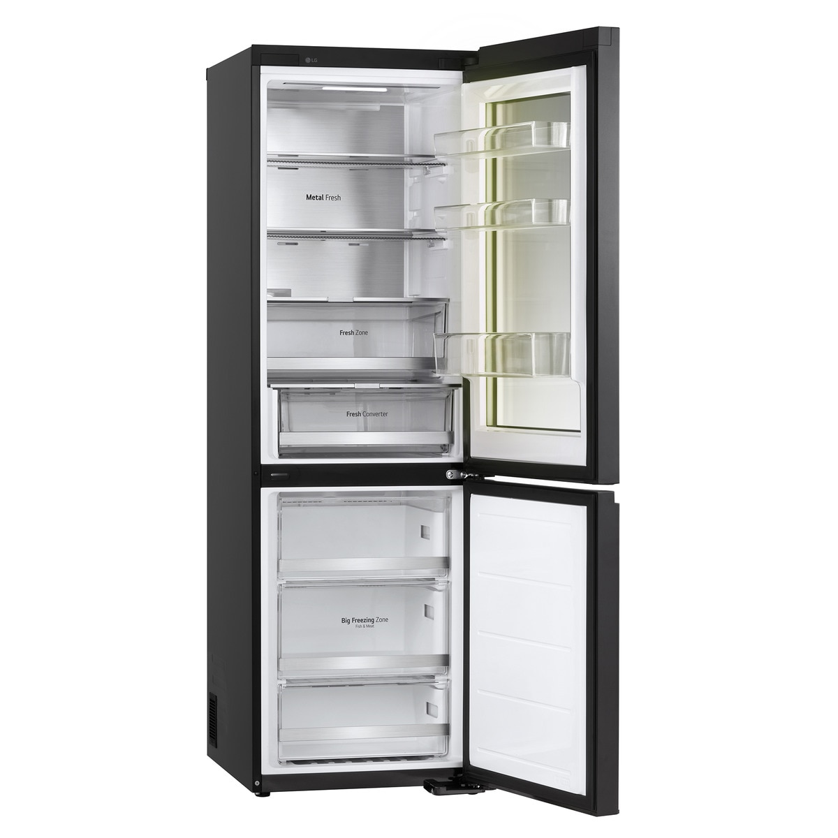 Frigorífico Combinado LG GBG7190CEV No Frost, Instaview e DoorCooling e de 186 cm - Black Steel Aço preto-16