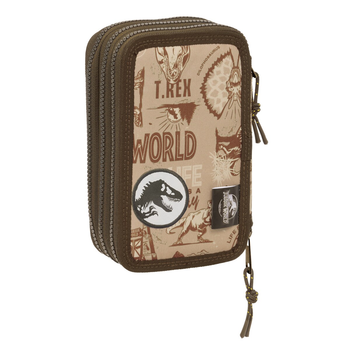 Plumier Triple 36 Peças Jurassic World Safta Areia-2
