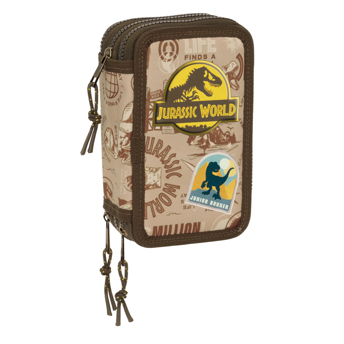 Plumier Triple 36 Peças Jurassic World Safta Areia-1