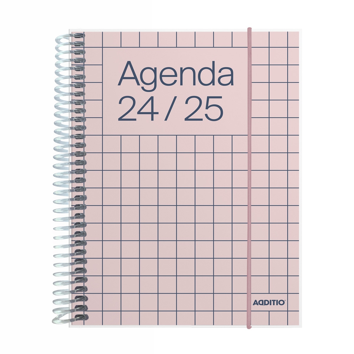 Agenda Universal 2024-2025, Vista 1 Dia por Página, 12.5x17cm - Castellano Rosa-1