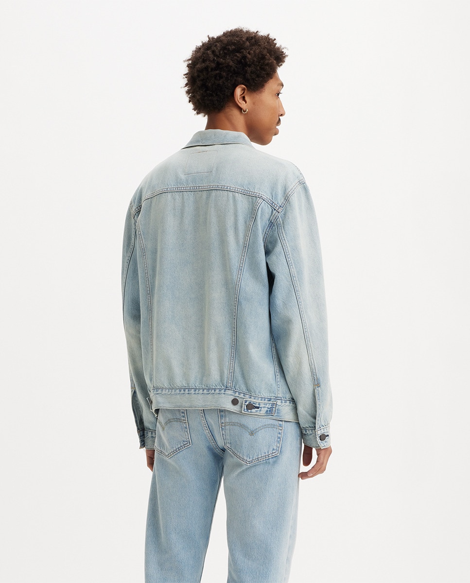 Blusão Relaxed Fit Liso de Ganga Azul-claro-2