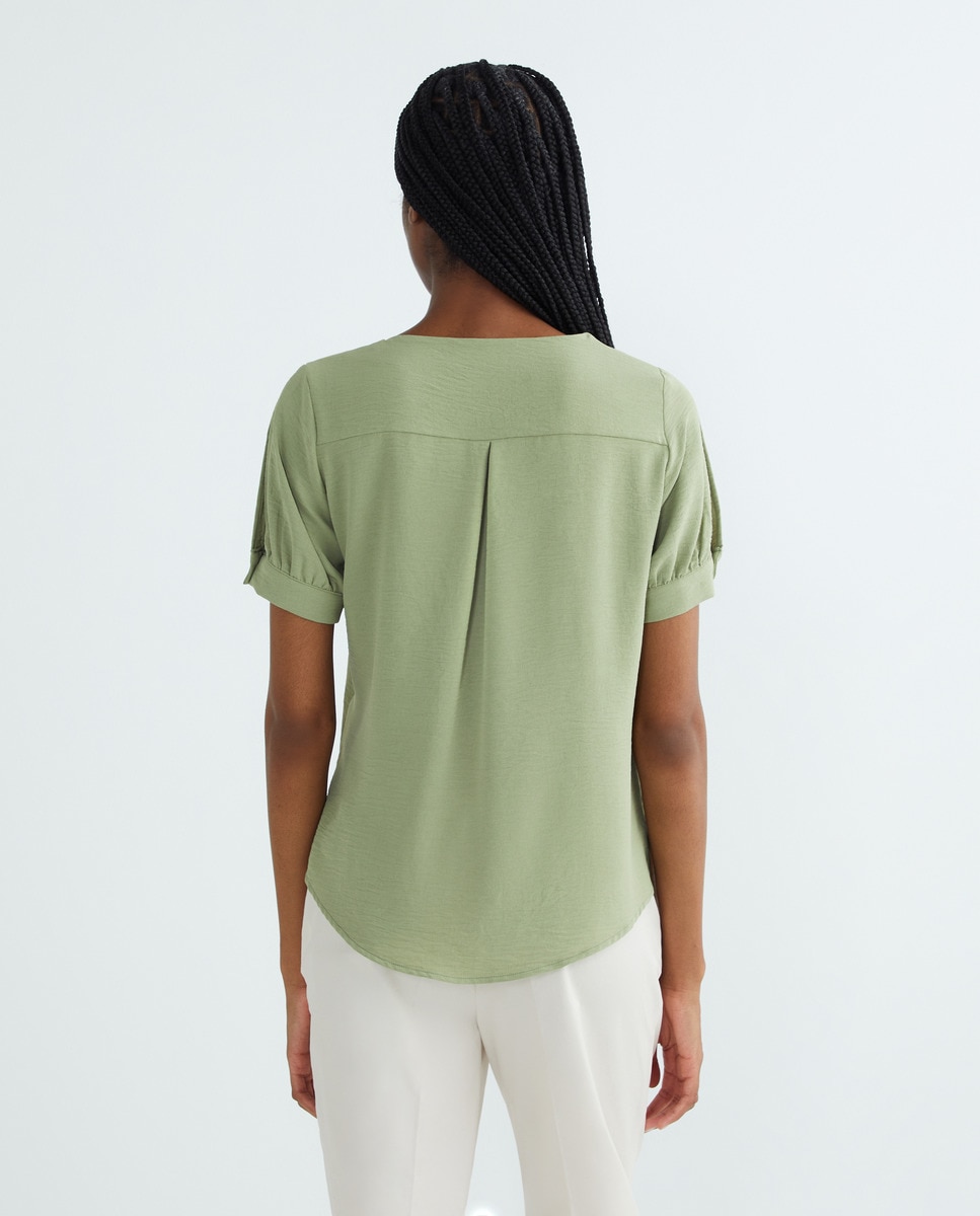 Blusa lisa Verde-6