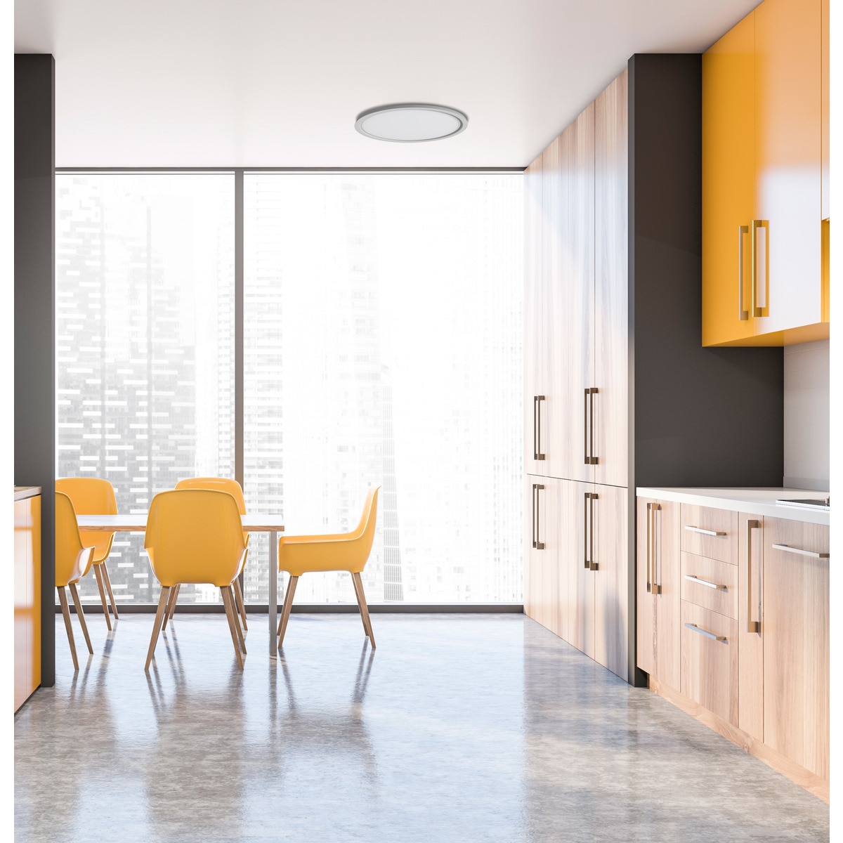 Panel LED Superficie Redondo 45 W 5400 lm Gris-8