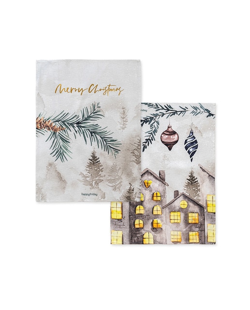 Imagen 0 de Welcoming paño de cocina 2 ud 70x50 cm