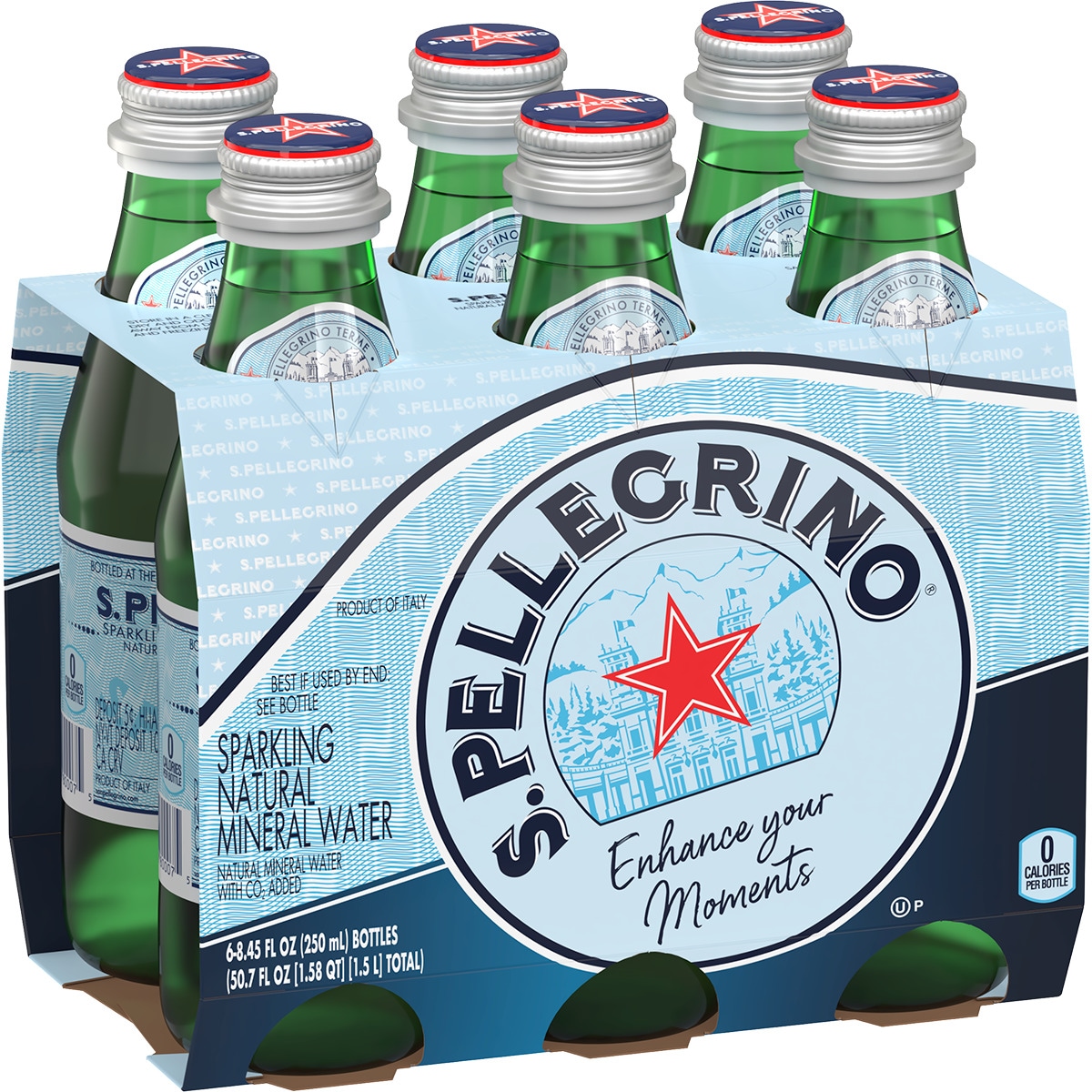 Água com Gás Pack 6 unidades garrafa 25 cl