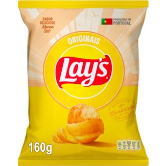 Batatas Fritas Lisas com Sal 160 g - Lay's