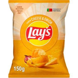 Batatas Fritas sabor Queijo e Cebola embalagem 150 g - Lay's