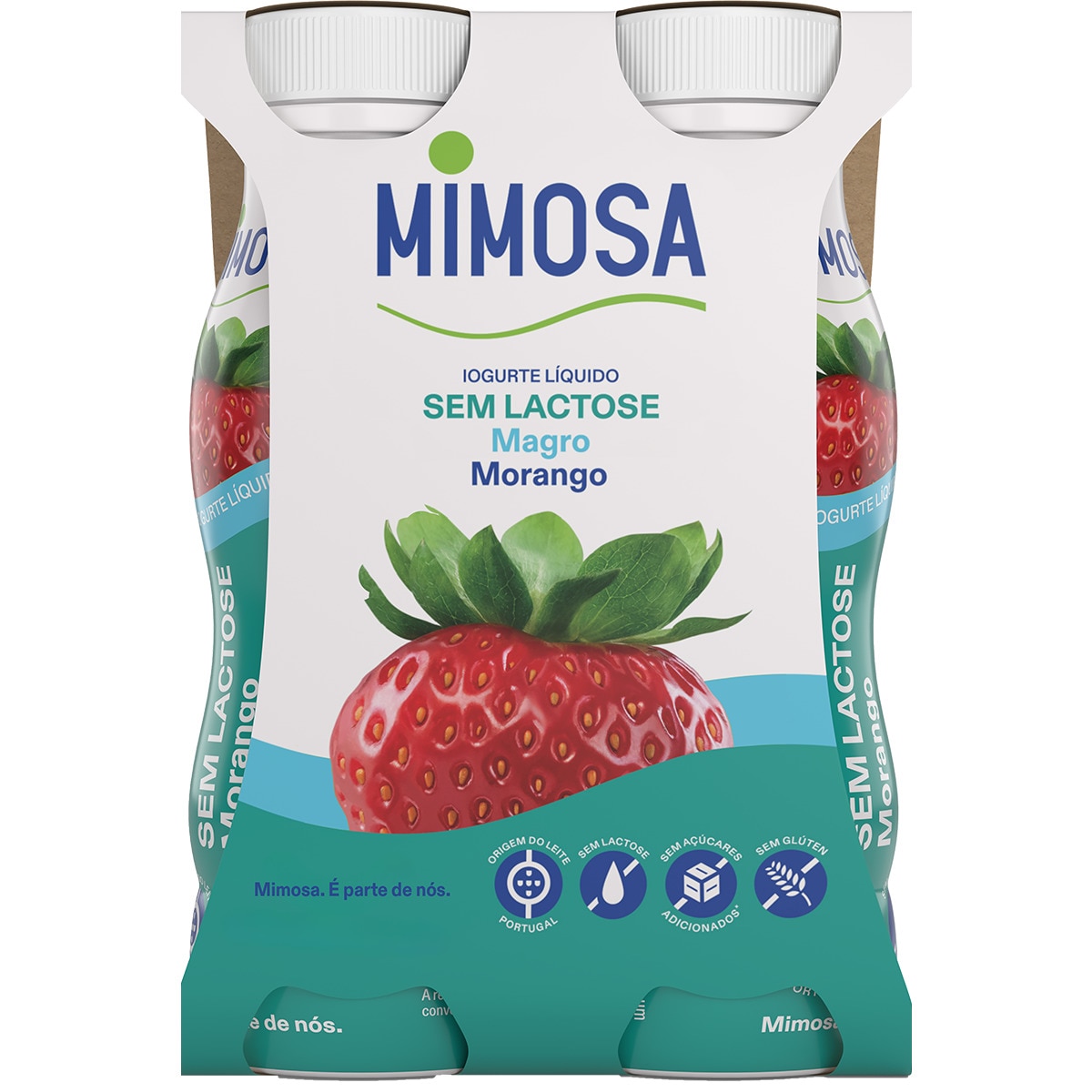 Iogurte sem Lactose Morango Pack 4 unidades embalagem 151 ml
