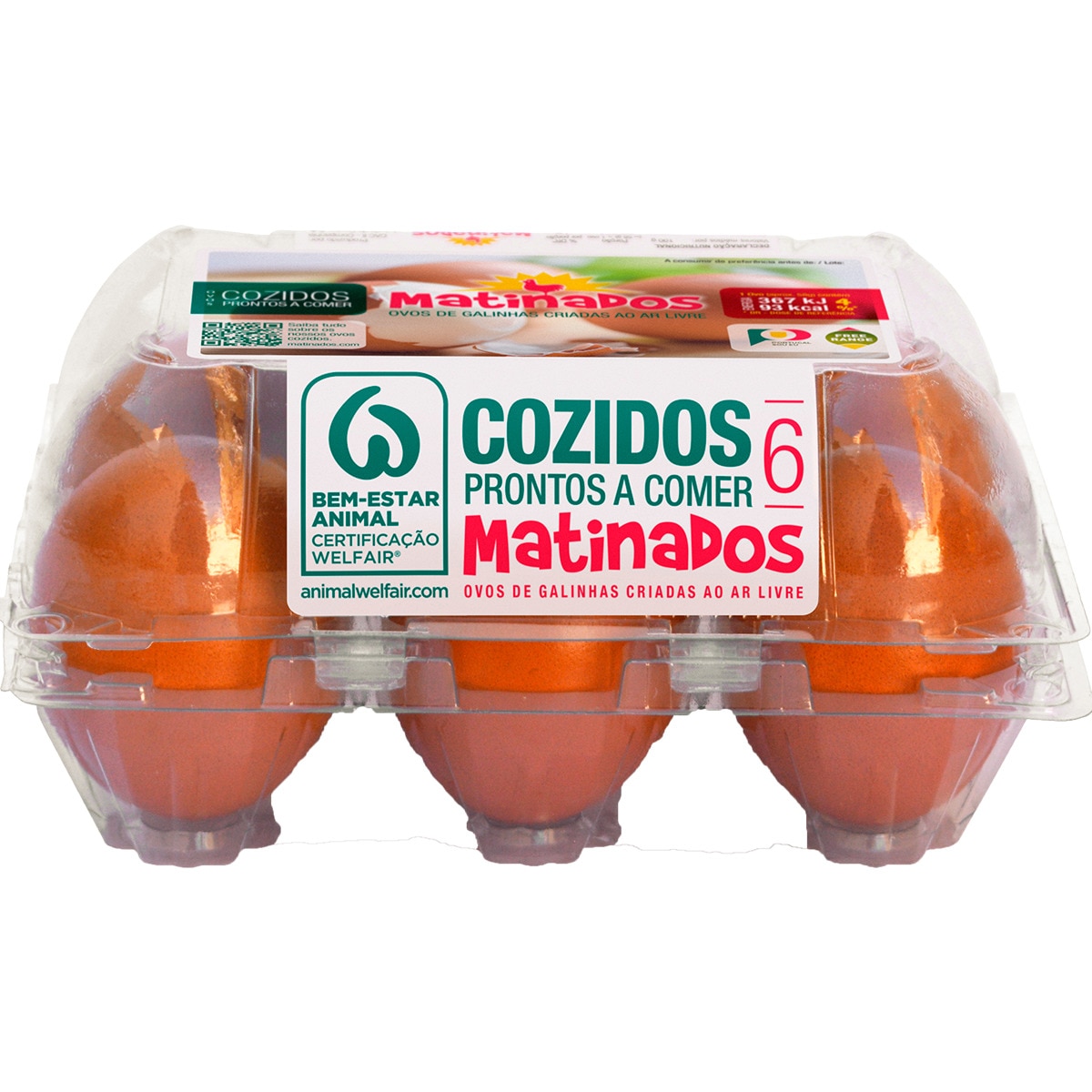 Ovos Cozidos embalagem 6 unidades