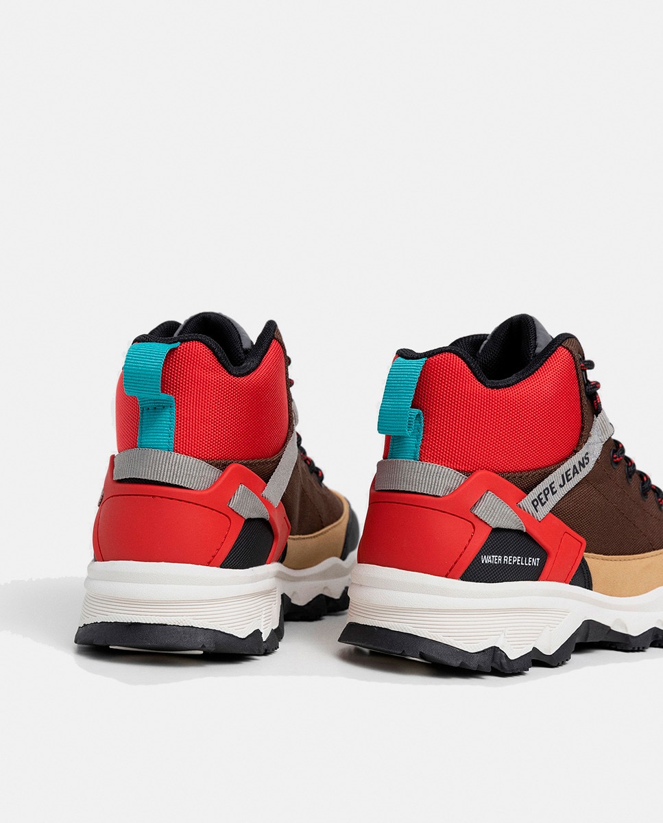 Botas de Trekking em Material Repelente à Água Castanho-chocolate-4