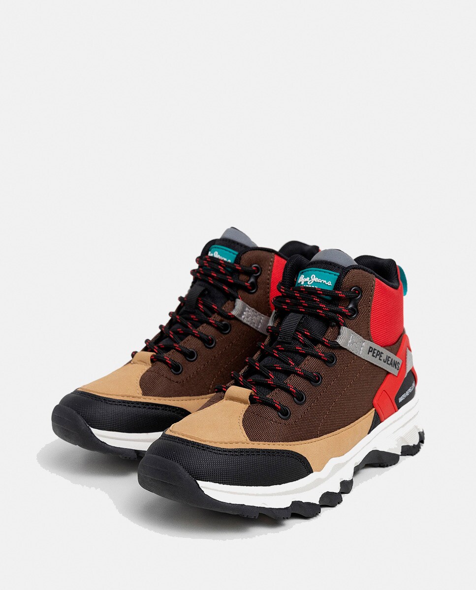 Botas de Trekking em Material Repelente à Água Castanho-chocolate-3