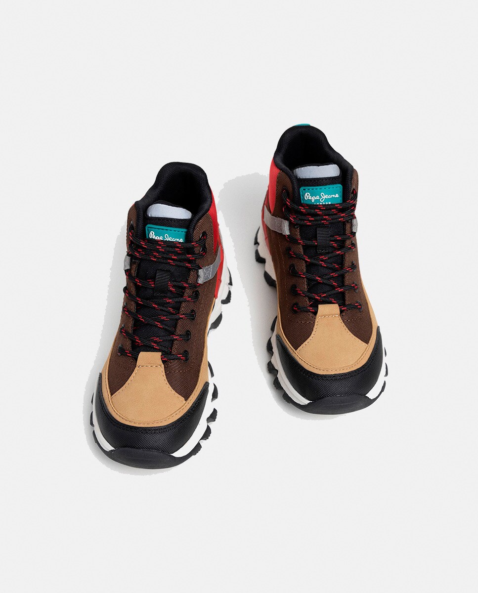 Botas de Trekking em Material Repelente à Água Castanho-chocolate-2