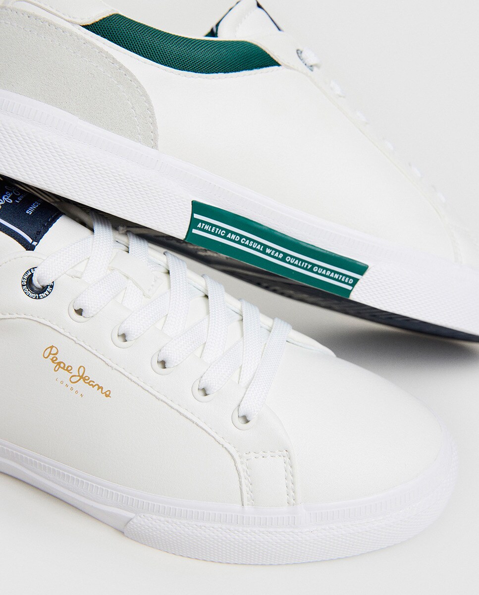 Sapatilhas Baixas Kenton com Logótipo Lateral Verde-4