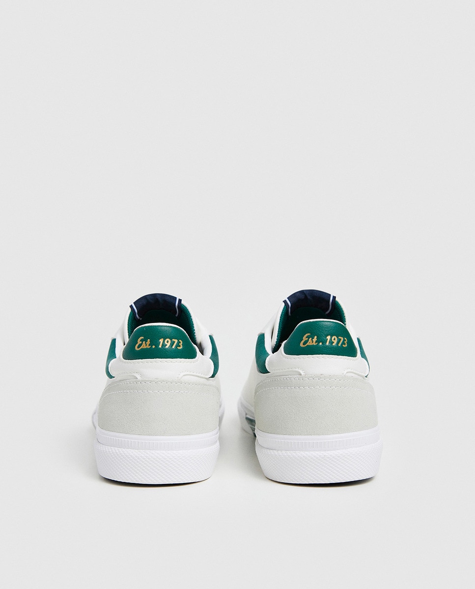 Sapatilhas Baixas Kenton com Logótipo Lateral Verde-3