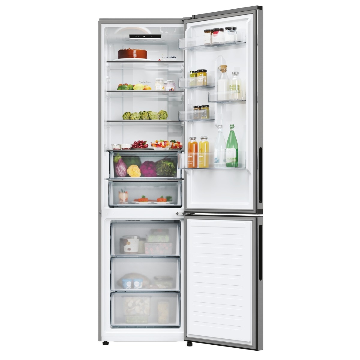Frigorífico combi Candy Total No Frost Circle+ 2m de alto Fresco - CNCQ2T620EX Inox-2