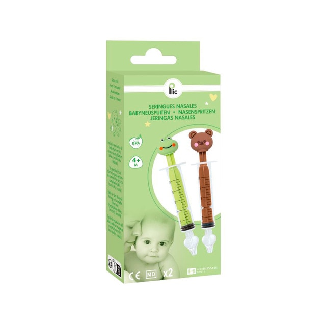 Imagen 0 de Jeringuillas nasales infantiles Horizane Plic care osito/ranita