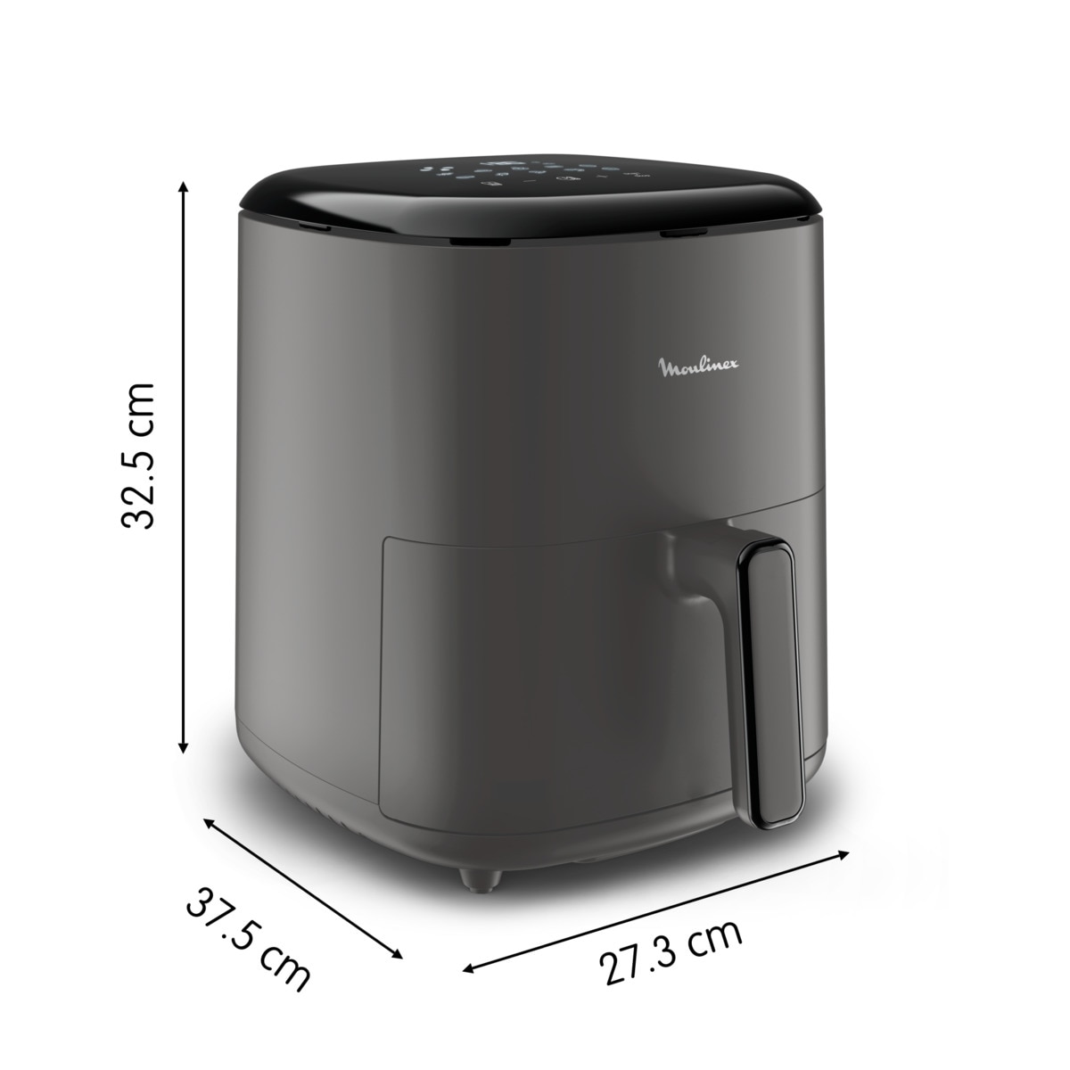 Freidora de Aire Moulinex Easy Fry Max, 10 Programas Automáticos, 5L Gris / Carbón-4