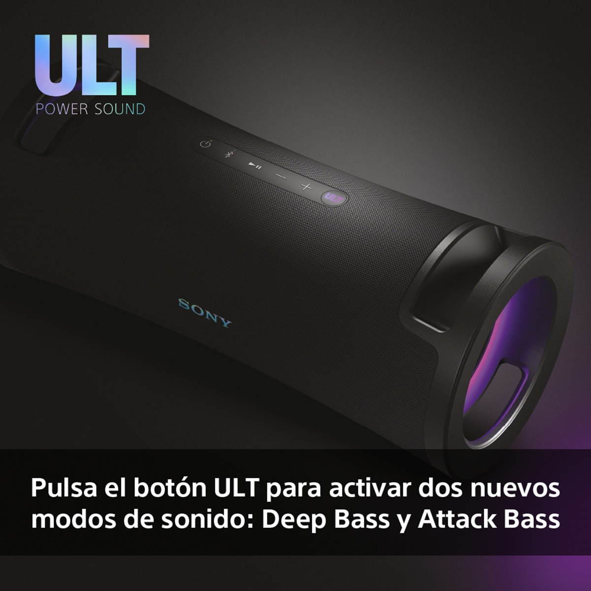 Altavoz portátil Sony ULT FIELD 7 con ULT POWER SOUND, Deep bass, 30h batería, IP67, resistente al agua, iluminación, micrófono, audio-in, negro Negro-5