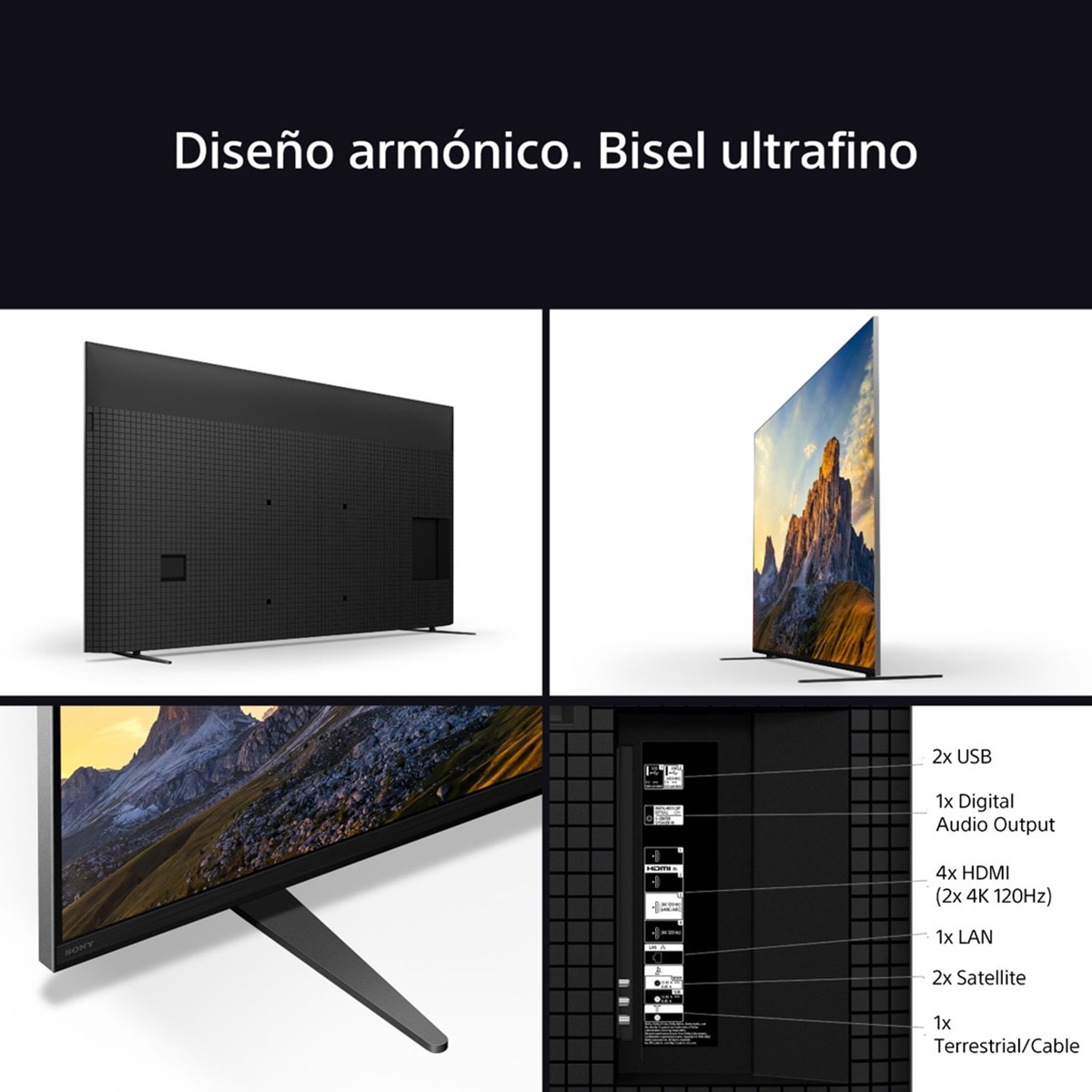 TV 85" Sony BRAVIA 7 85XR70 Mini LED, 4K HDR, Google TV, Smart TV, Funciones para PS5, IMAX Enhanced, Dolby Vision Atmos, Chromecast, AirPlay 4