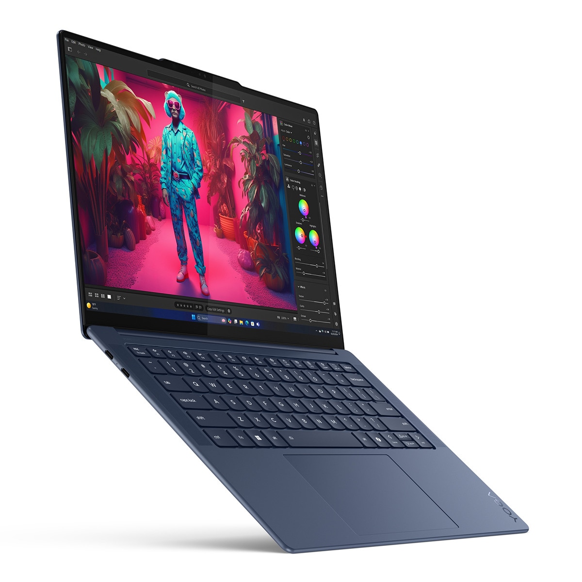 Portátil Lenovo Yoga Slim 7x Copilot+PC, Snapdragon X Elite X1E-78-100, 16GB, 512GB SSD, 14,5" OLED, W11 Azul cósmico-6