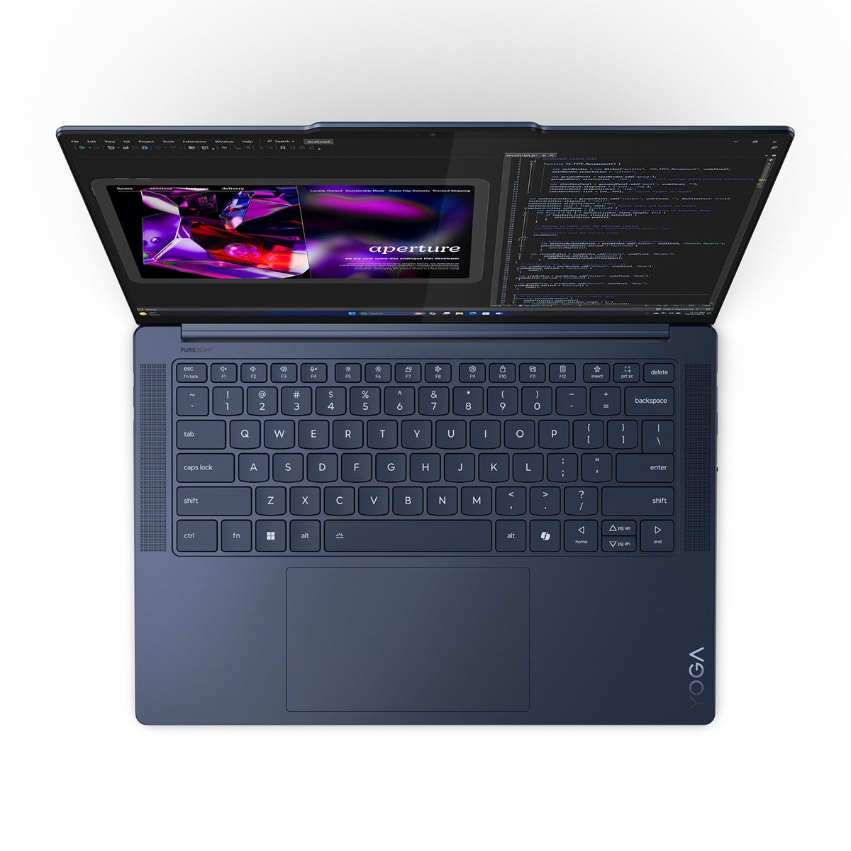 Portátil Lenovo Yoga Slim 7x Copilot+PC, Snapdragon X Elite X1E-78-100, 16GB, 512GB SSD, 14,5" OLED, W11 Azul cósmico-3