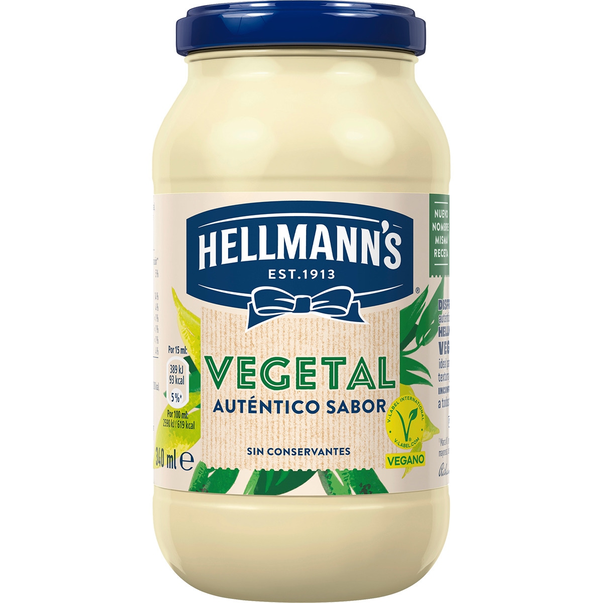 salsa vegetal sin gluten y sin lactosa frasco 340 ml
