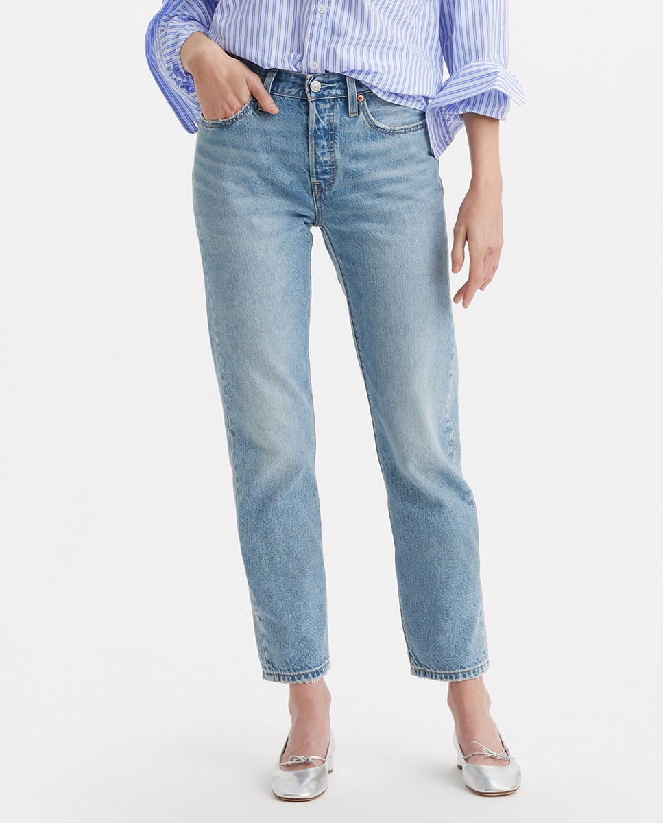 Jeans 501® Crop Azul-2