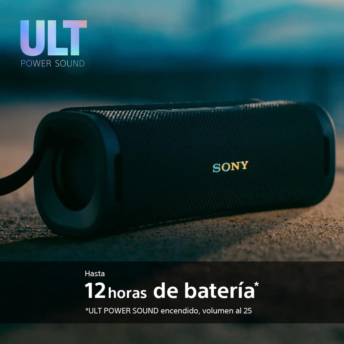 Altavoz portátil Sony ULT FIELD 1 con ULT POWER SOUND, IP67, resistente al agua, al polvo y a los golpes, 12h de batería, llamadas nítidas Negro-7