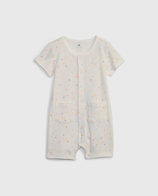 Imagen 0 de Pelele de bebé con manga y pantalón cortos