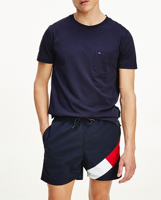 Imagen 0 de Bañador bermuda de hombre azul marino estampado