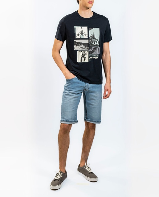 Imagen 0 de Camiseta algodón manga corta estampado frontal