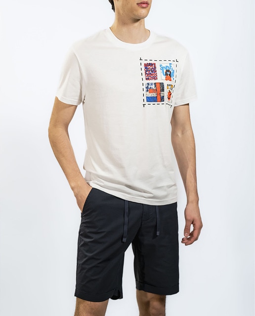 Imagen 0 de Camiseta algodón manga corta estampado pecho