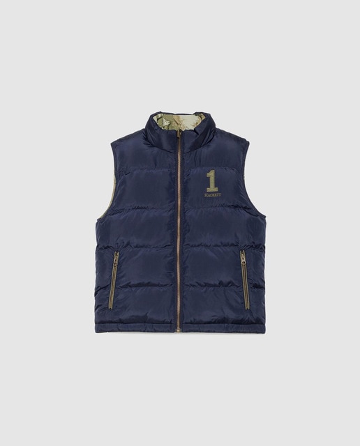Imagen 0 de Chaleco acolchado de niño Hackett reversible en azul marino